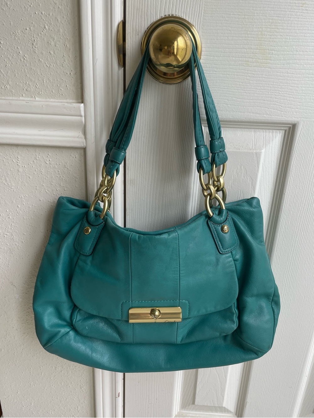 Vintage Coach Kristin Shoulder Bag with Gold Hardware